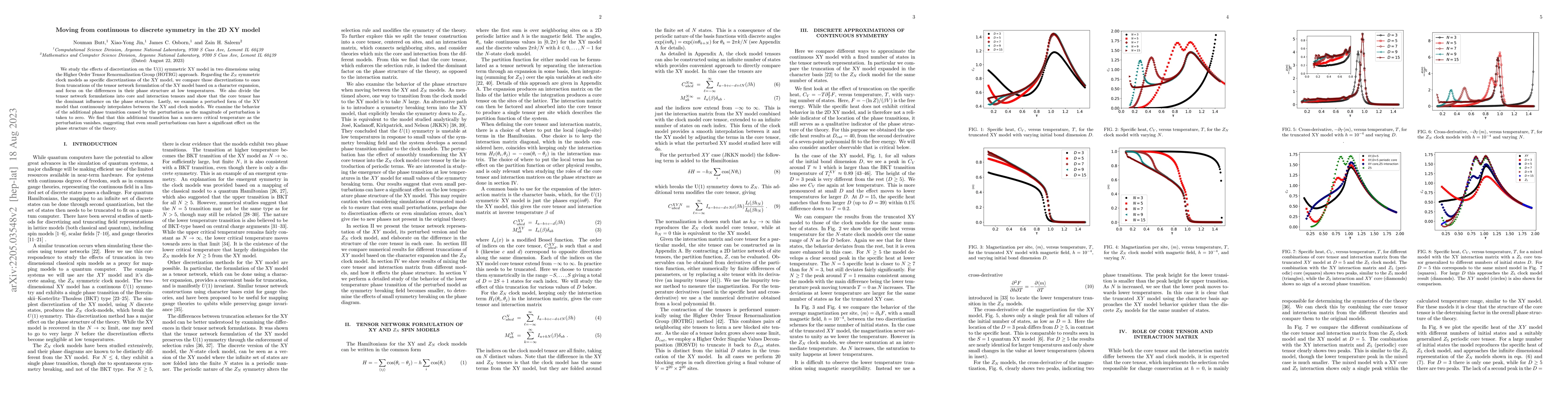 Thumbnail for Moving from continuous to discrete symmetry in the 2D XY model