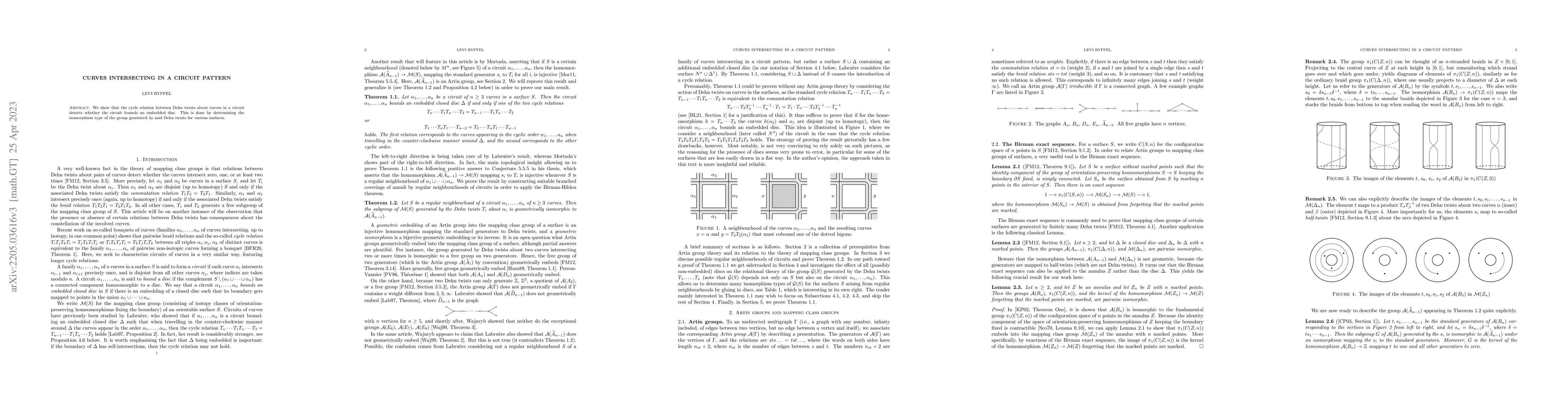 Thumbnail for Curves intersecting in a circuit pattern