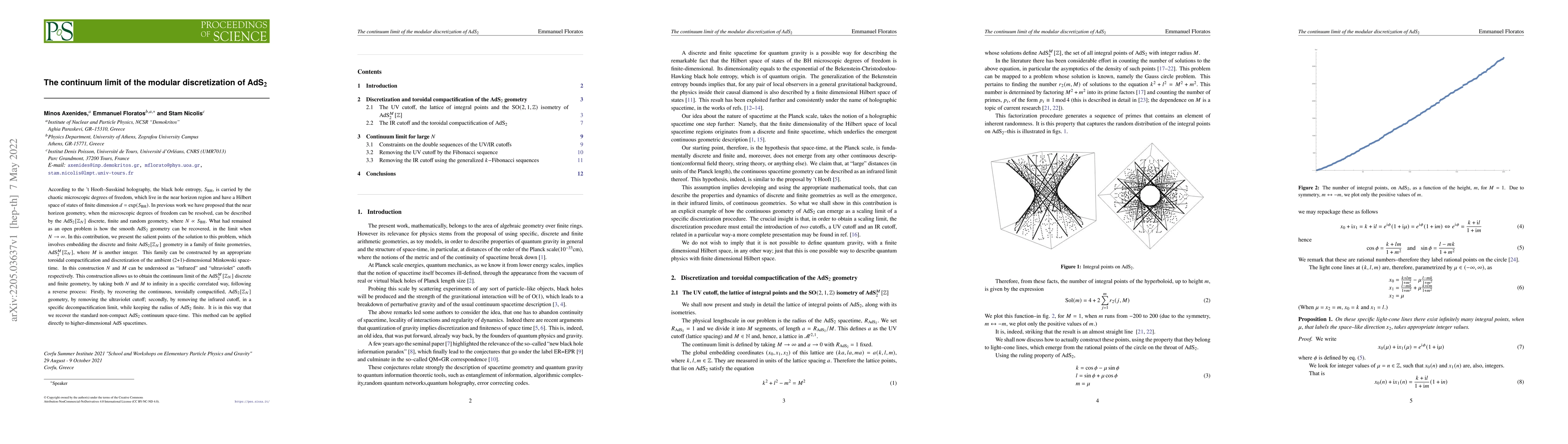 Thumbnail for The continuum limit of the modular discretization of AdS$_2$