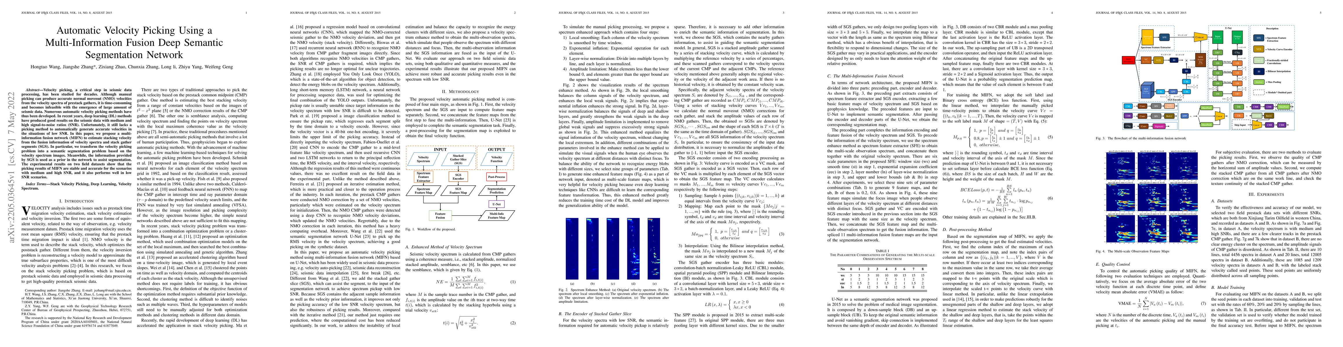 Thumbnail for Automatic Velocity Picking Using a Multi-Information Fusion Deep
  Semantic Segmentation Network