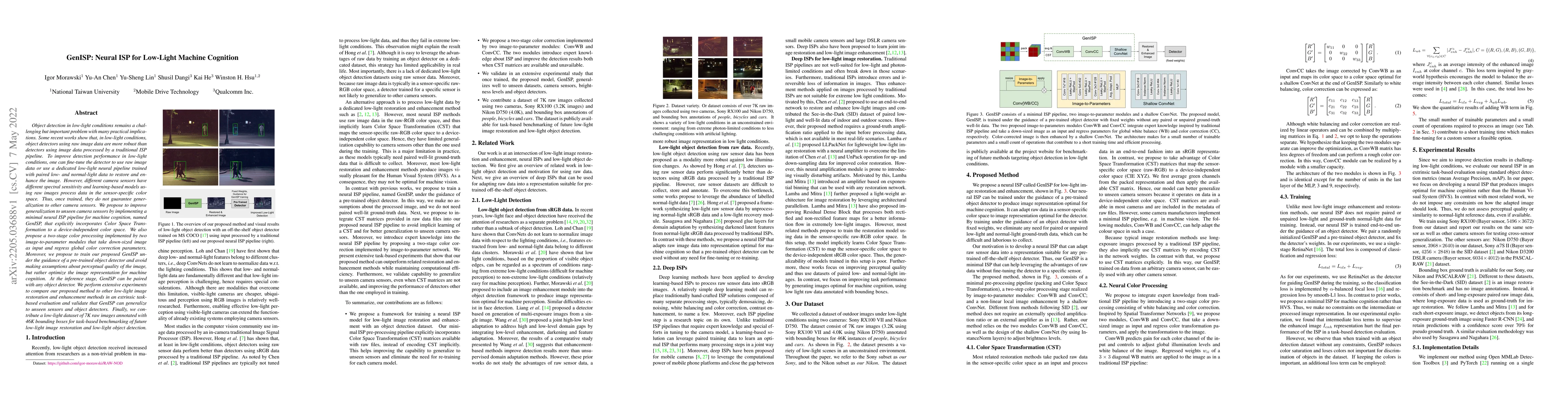 Thumbnail for GenISP: Neural ISP for Low-Light Machine Cognition