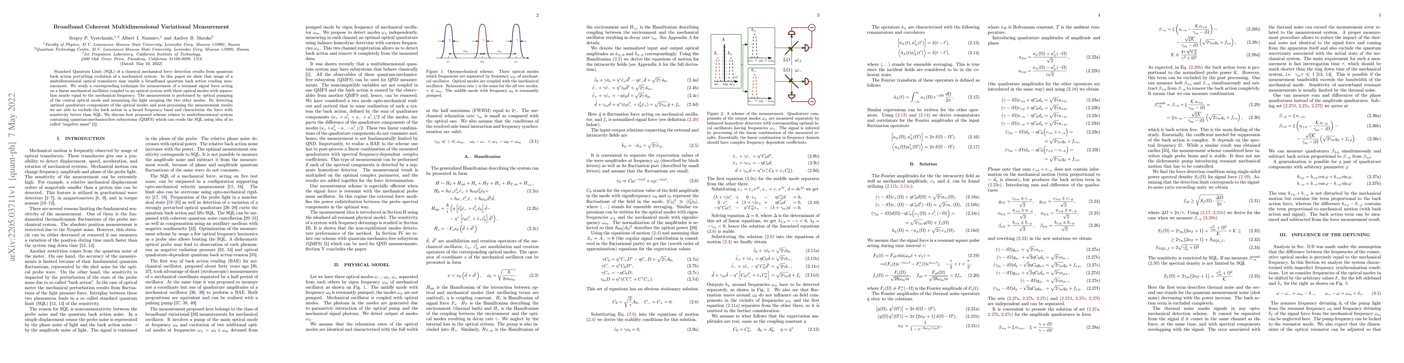 Thumbnail for Broadband Coherent Multidimensional Variational Measurement