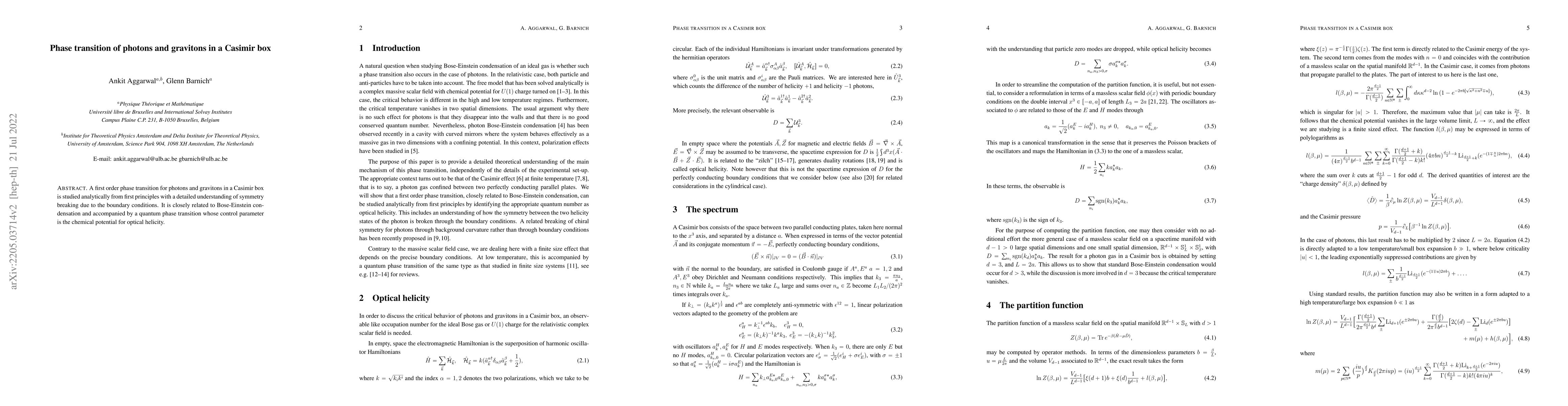 Thumbnail for Phase transition of photons and gravitons in a Casimir box
