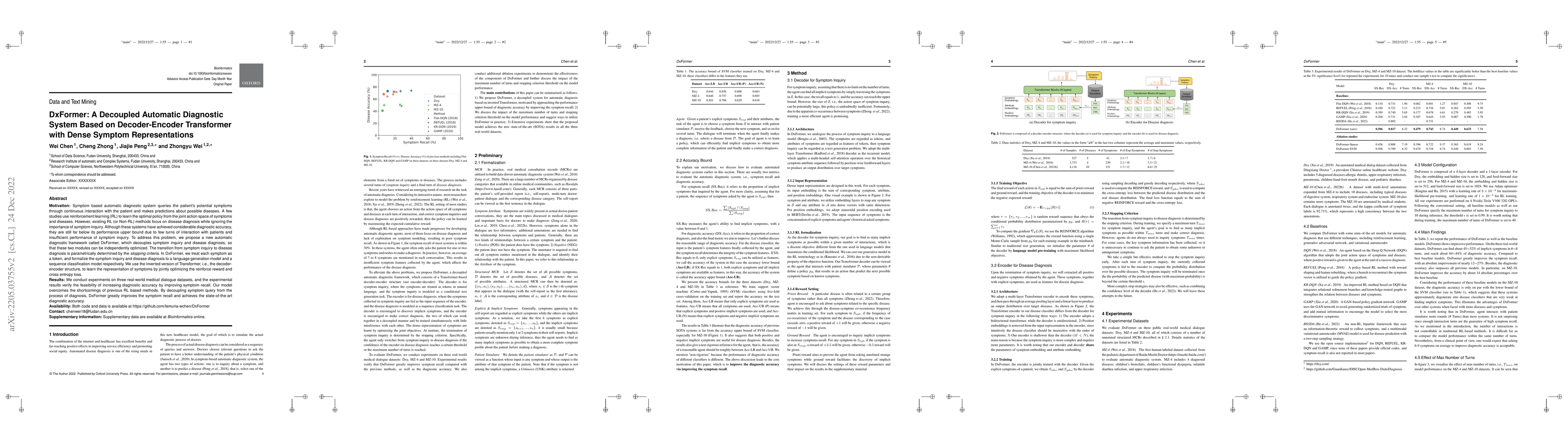 Thumbnail for DxFormer: A Decoupled Automatic Diagnostic System Based on
  Decoder-Encoder Transformer with Dense Symptom Representations