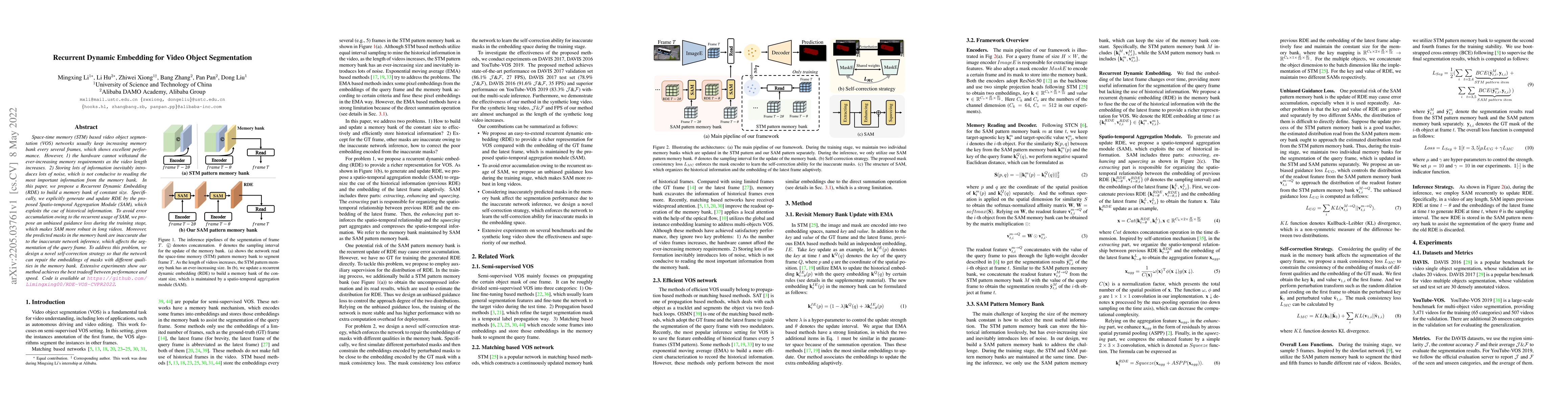 Thumbnail for Recurrent Dynamic Embedding for Video Object Segmentation
