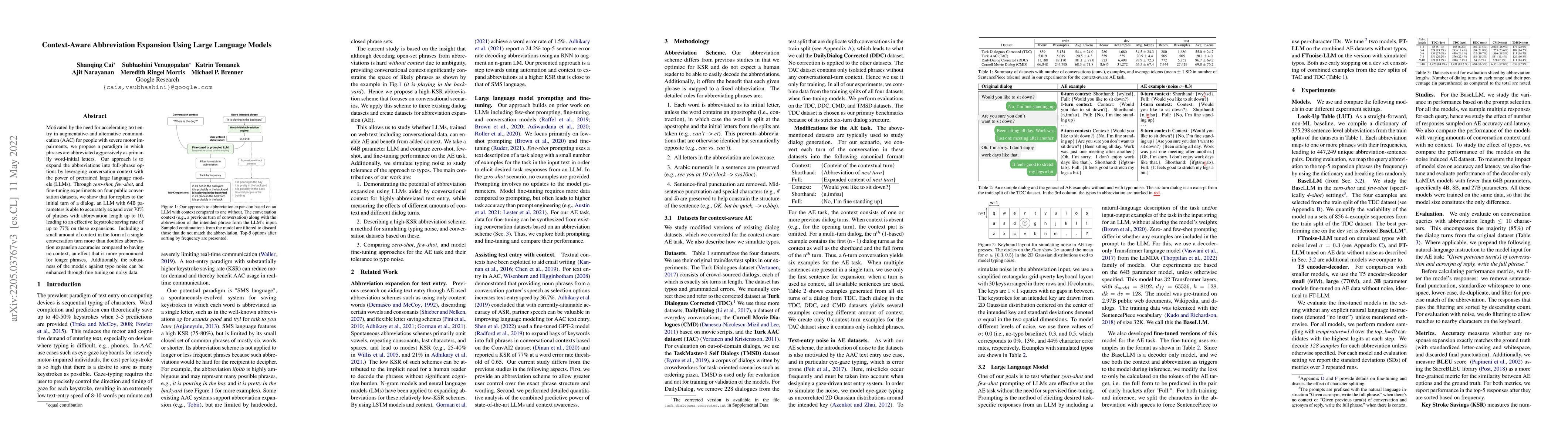 Thumbnail for Context-Aware Abbreviation Expansion Using Large Language Models