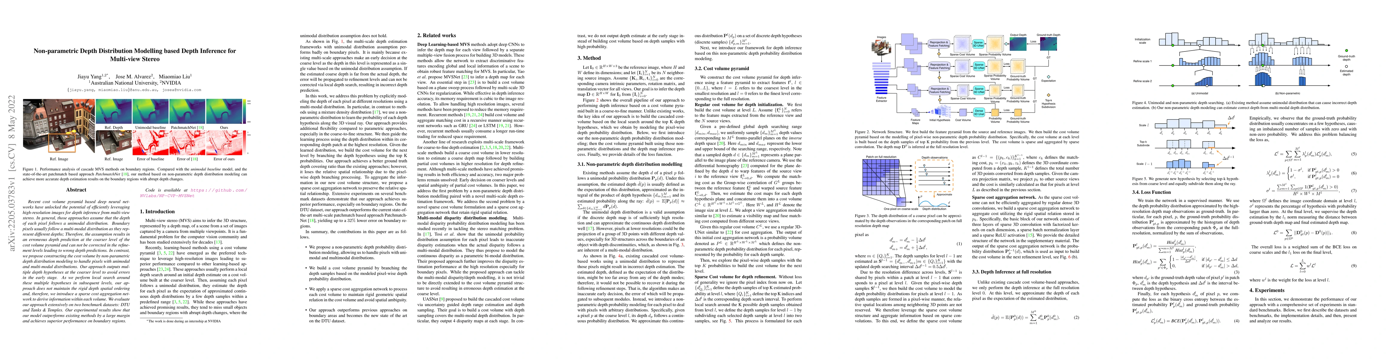 Thumbnail for Non-parametric Depth Distribution Modelling based Depth Inference for
  Multi-view Stereo