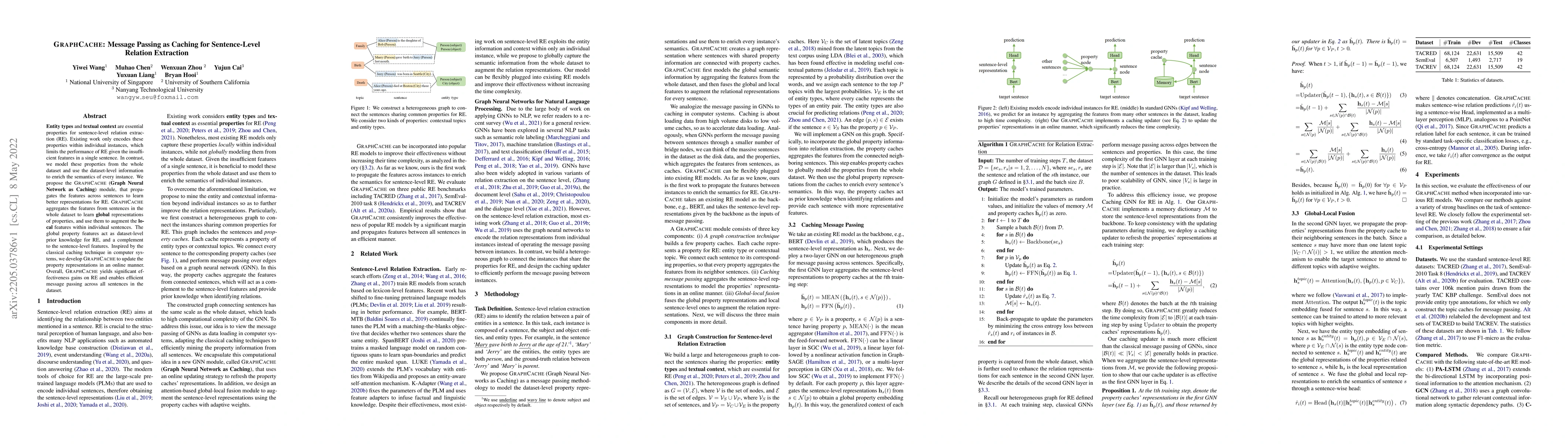Thumbnail for GRAPHCACHE: Message Passing as Caching for Sentence-Level Relation
  Extraction