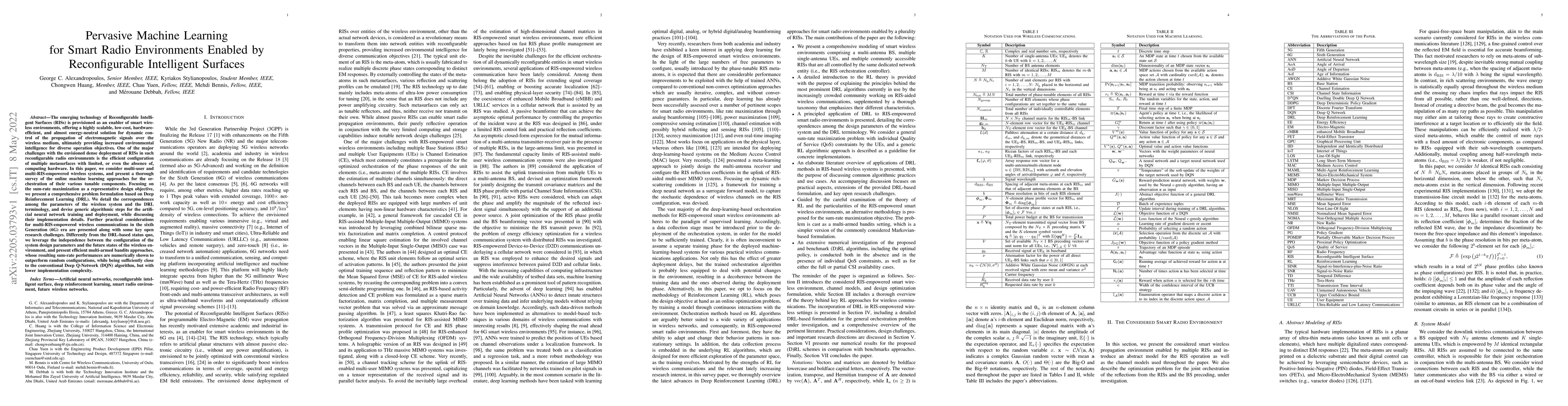 Thumbnail for Pervasive Machine Learning for Smart Radio Environments Enabled by
  Reconfigurable Intelligent Surfaces