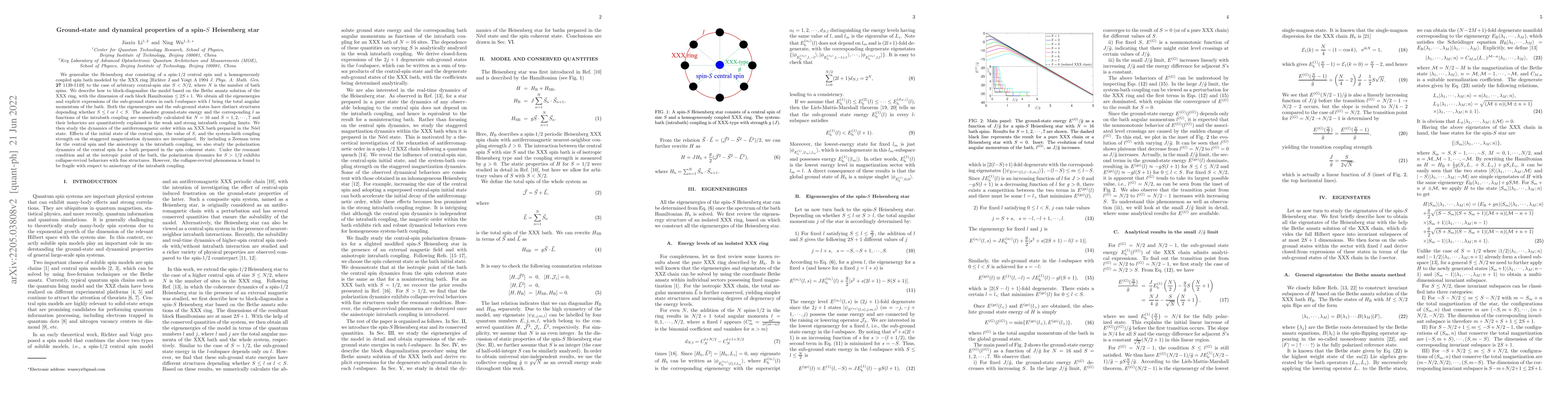 Thumbnail for Ground-state and dynamical properties of a spin-$S$ Heisenberg star