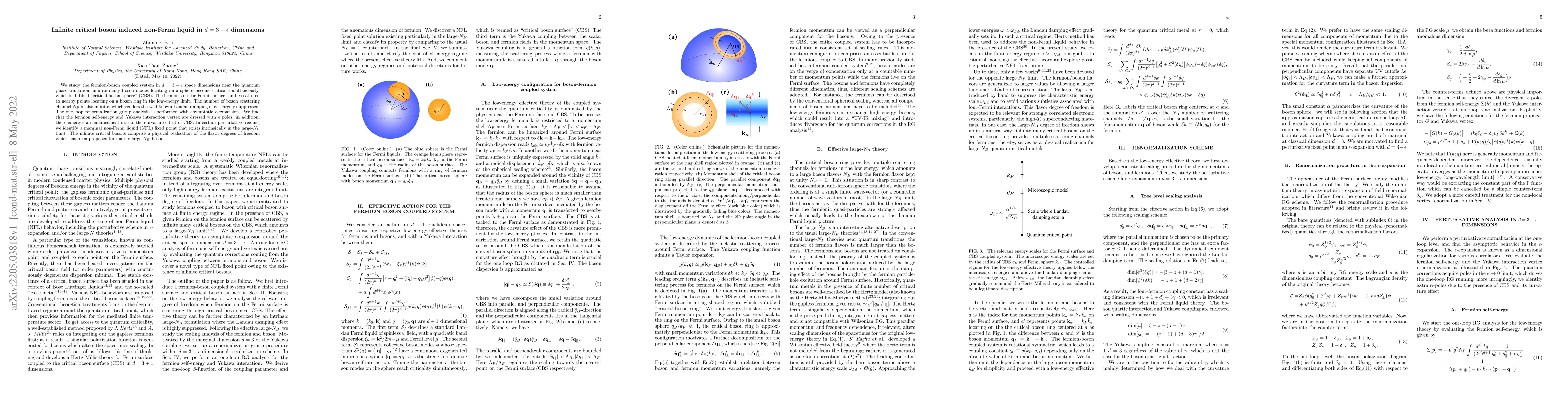 Thumbnail for Infinite critical boson induced non-Fermi liquid in $d=3-\epsilon$
  dimensions