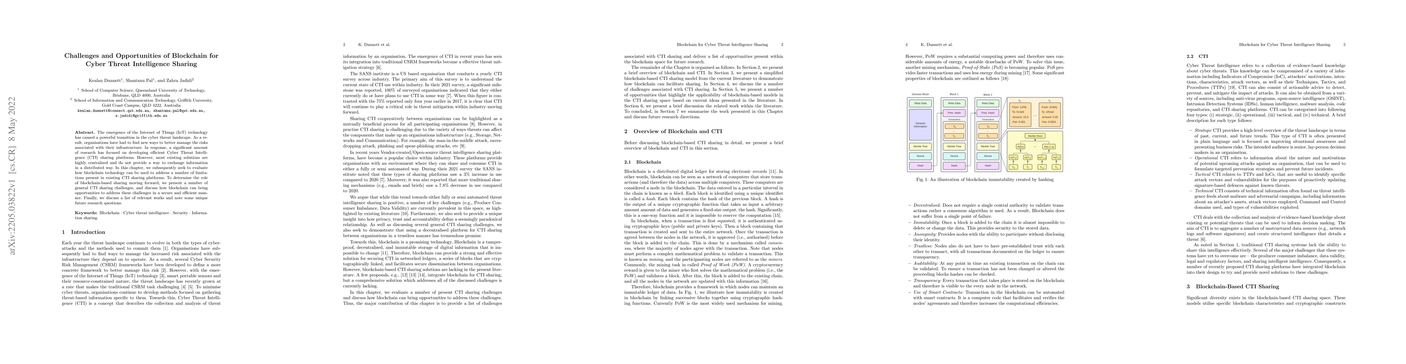 Thumbnail for Challenges and Opportunities of Blockchain for Cyber Threat Intelligence
  Sharing