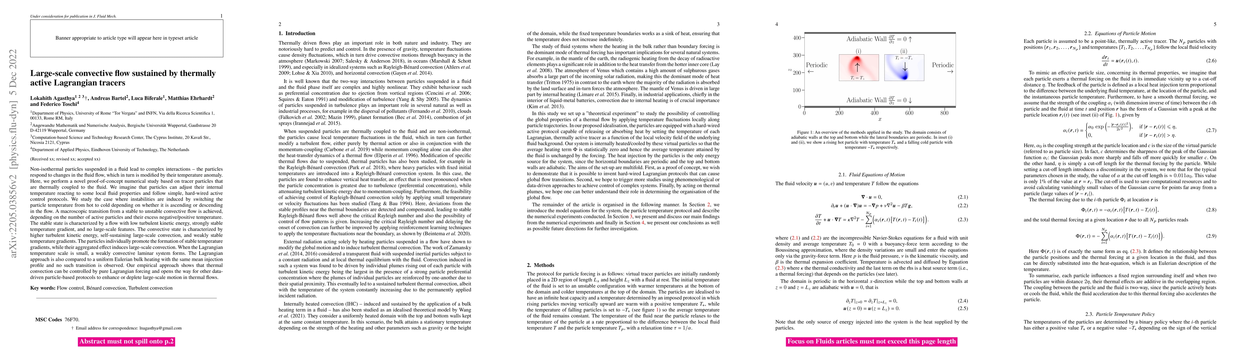 Thumbnail for Large-scale convective flow sustained by thermally active Lagrangian
  tracers