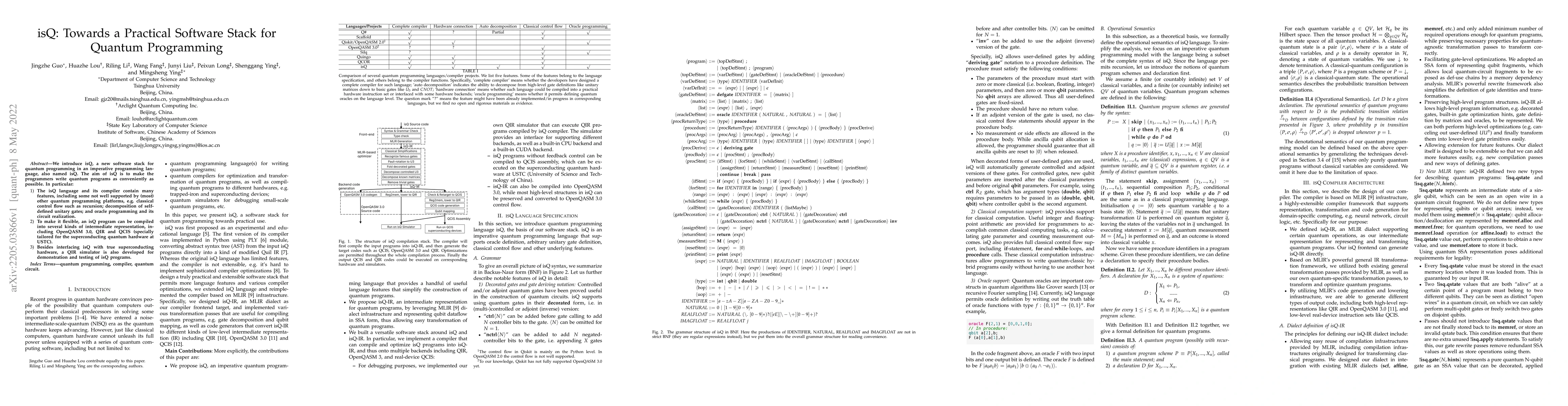 Thumbnail for isQ: Towards a Practical Software Stack for Quantum Programming
