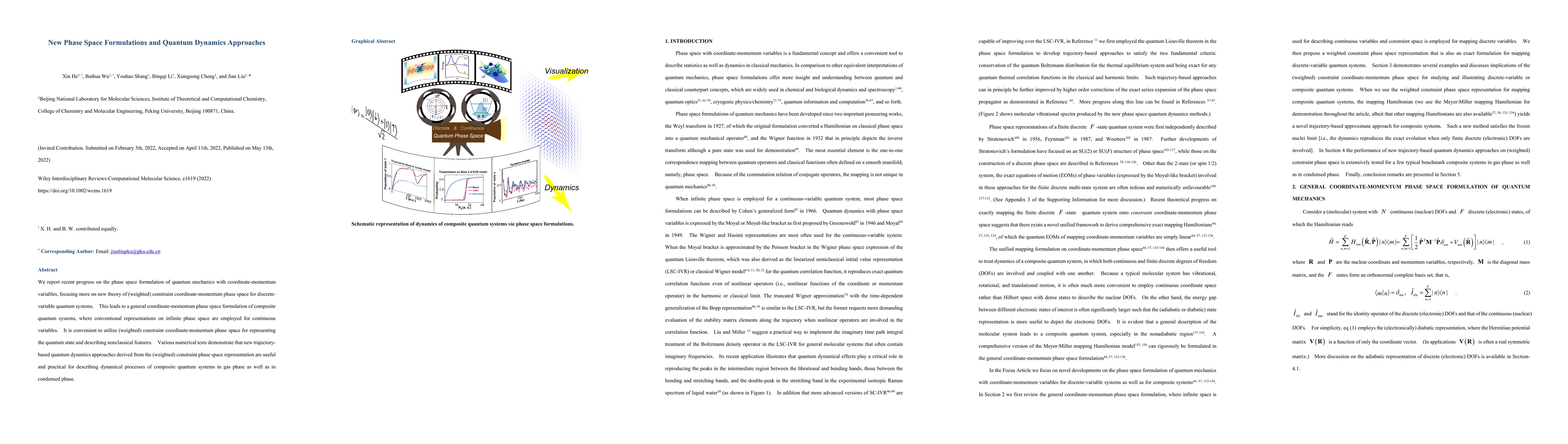 Thumbnail for New Phase Space Formulations and Quantum Dynamics Approaches