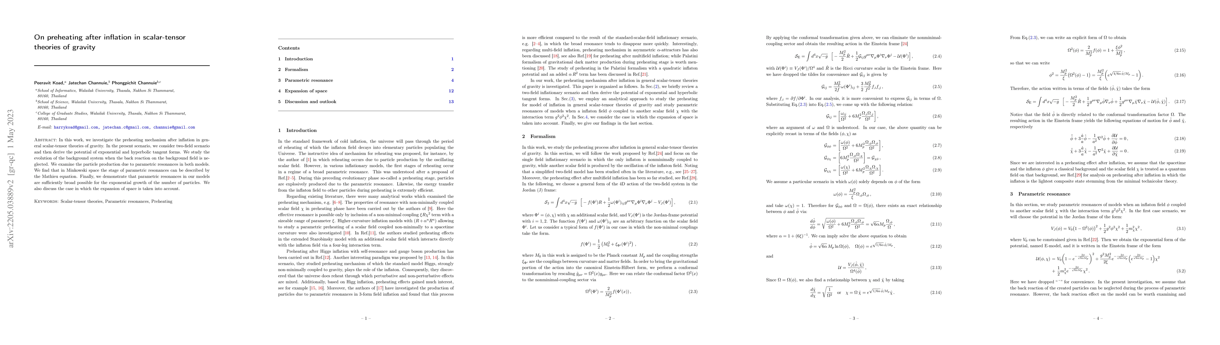Thumbnail for On preheating after inflation in general scalar-tensor theories of
  gravity