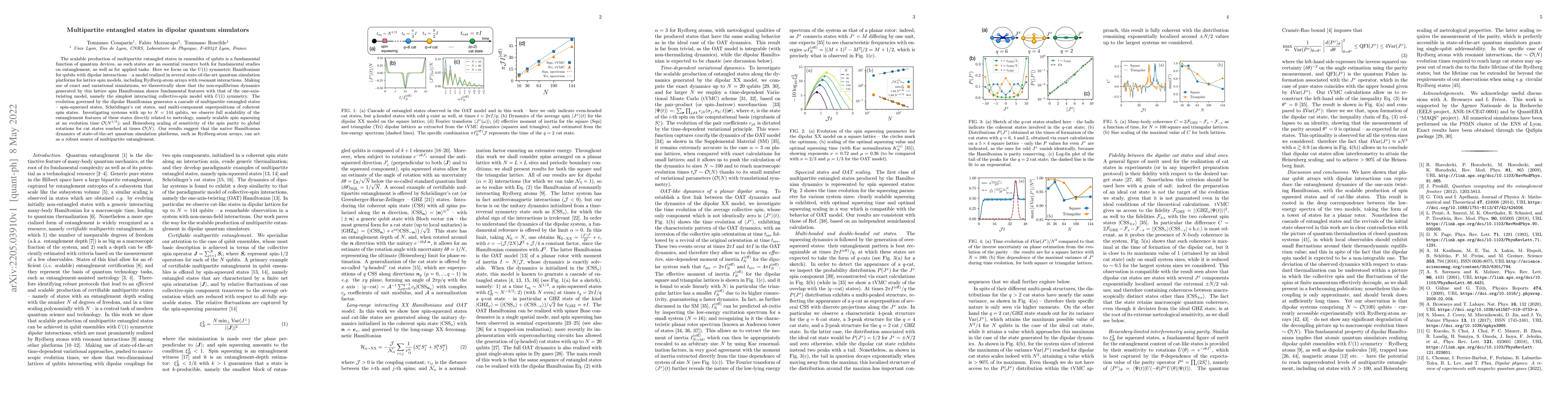 Thumbnail for Multipartite entangled states in dipolar quantum simulators