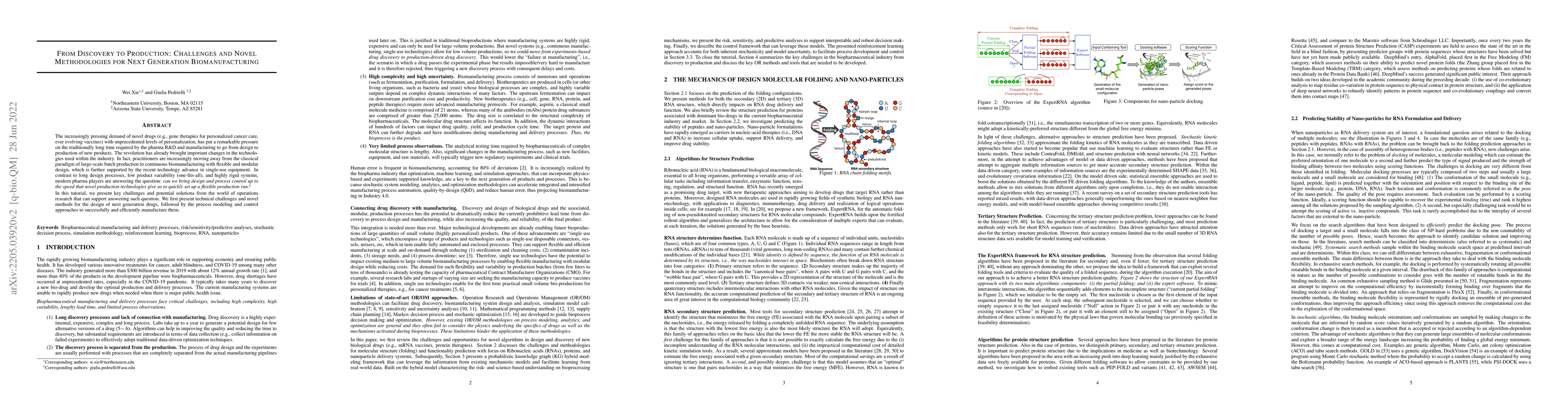 Thumbnail for From Discovery to Production: Challenges and Novel Methodologies for
  Next Generation Biomanufacturing