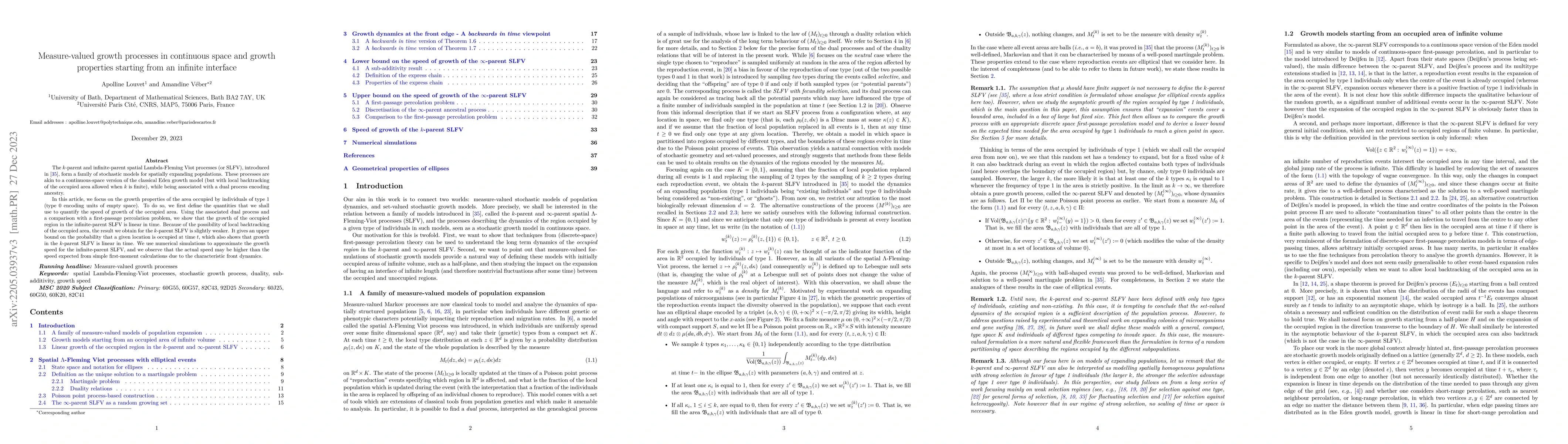 Thumbnail for Measure-valued growth processes in continuous space and growth
  properties starting from an infinite interface