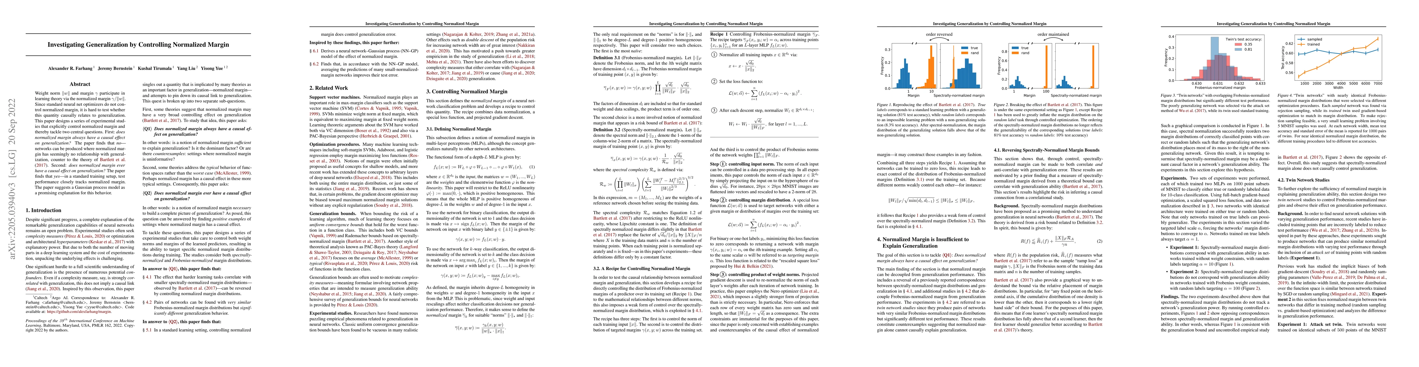 Thumbnail for Investigating Generalization by Controlling Normalized Margin