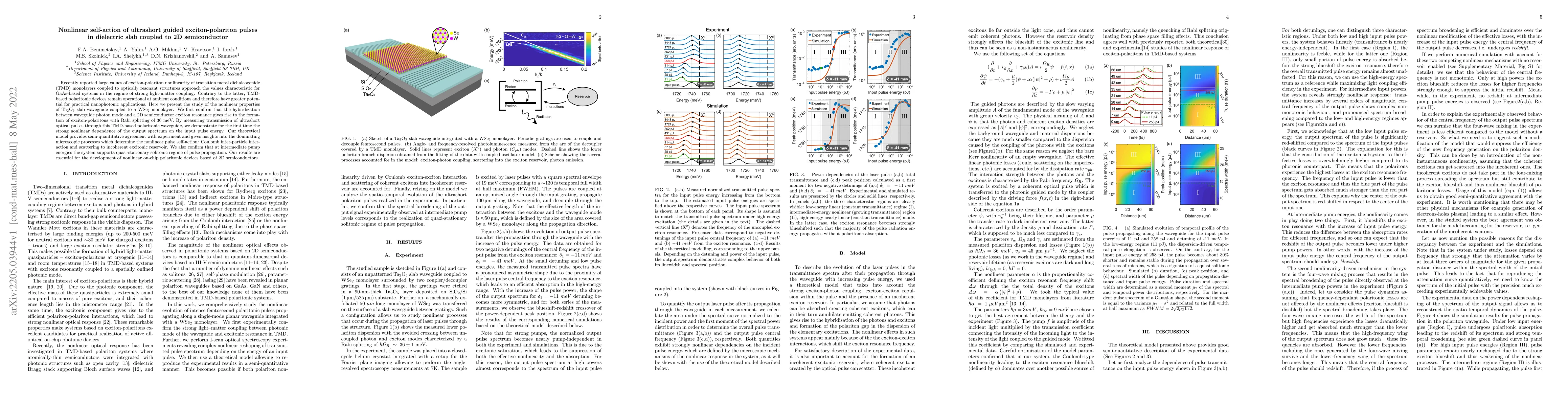 Thumbnail for Nonlinear self-action of ultrashort guided exciton-polariton pulses in
  dielectric slab coupled to 2D semiconductor