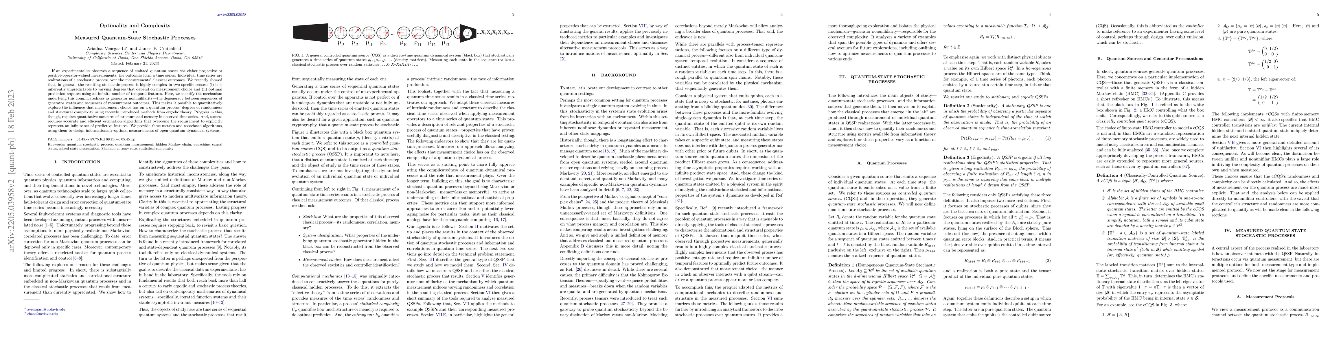 Thumbnail for Optimality and Complexity in Measured Quantum-State Stochastic Processes