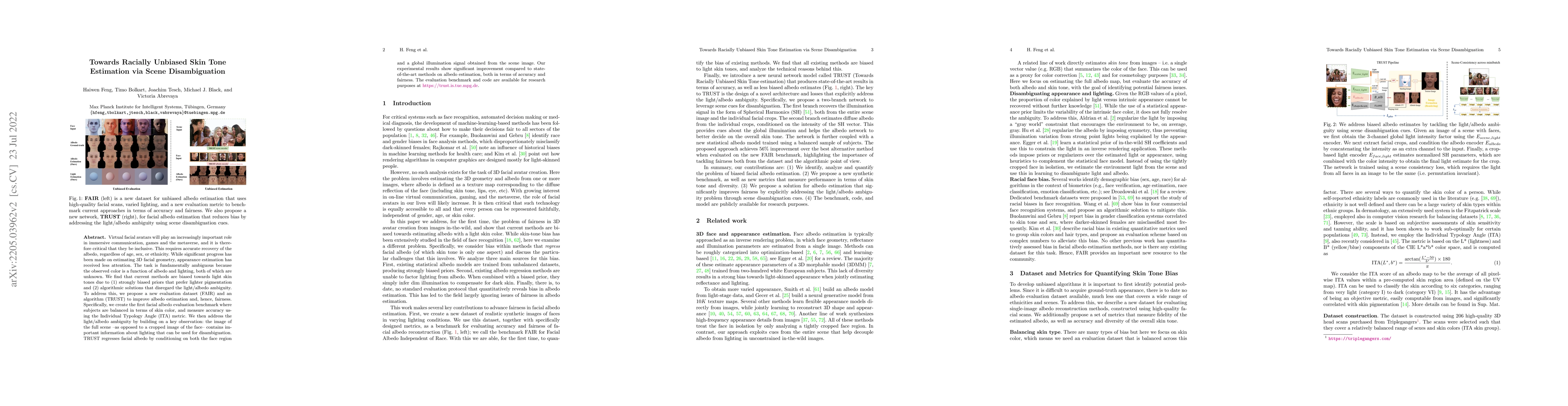 Thumbnail for Towards Racially Unbiased Skin Tone Estimation via Scene Disambiguation