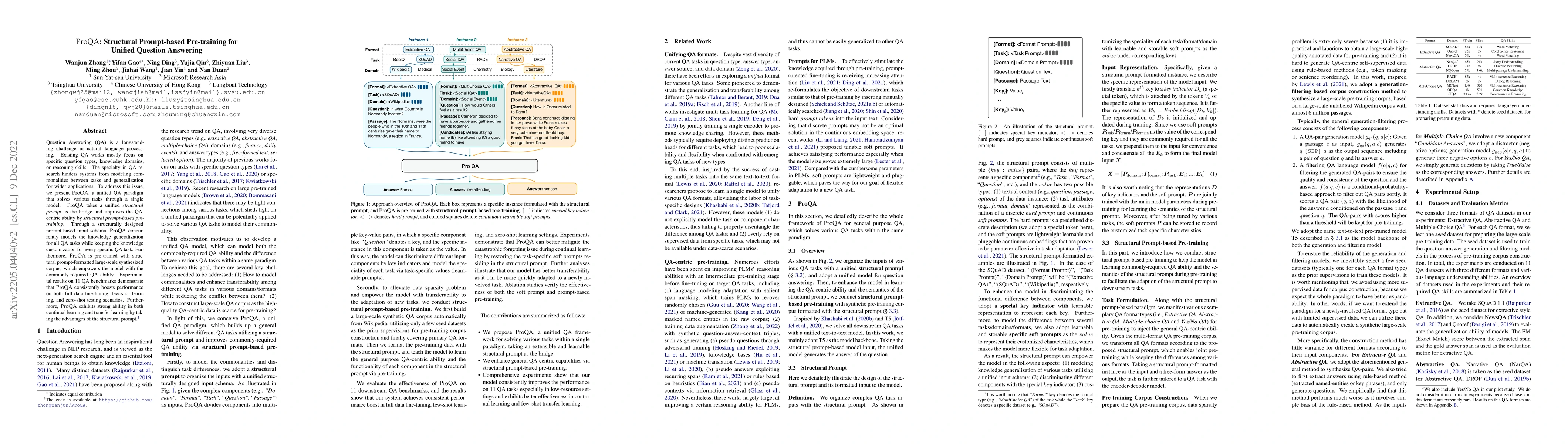 Thumbnail for ProQA: Structural Prompt-based Pre-training for Unified Question
  Answering