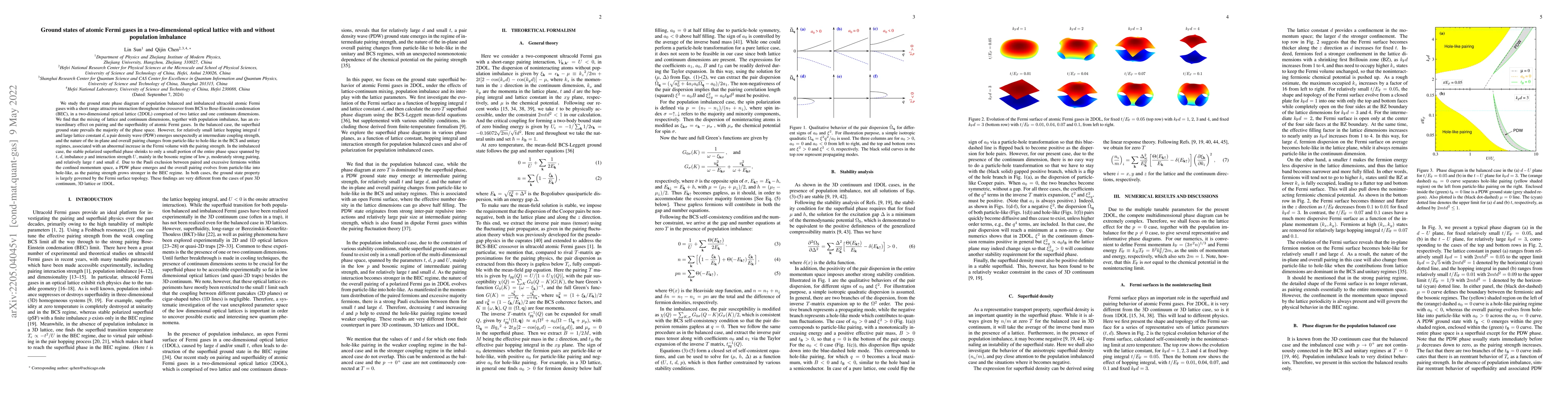 Thumbnail for Ground states of atomic Fermi gases in a two-dimensional optical lattice
  with and without population imbalance