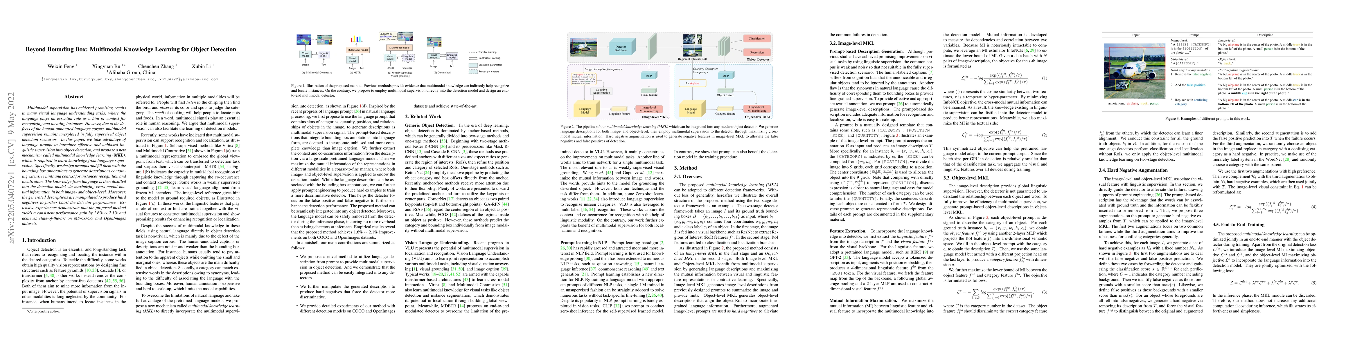 Thumbnail for Beyond Bounding Box: Multimodal Knowledge Learning for Object Detection