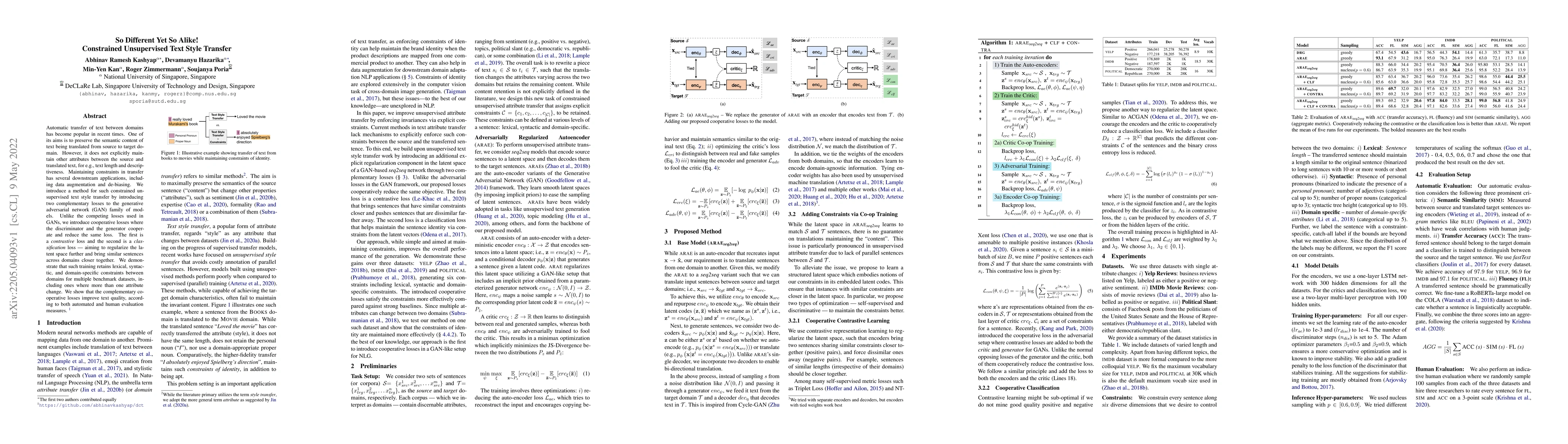 Thumbnail for So Different Yet So Alike! Constrained Unsupervised Text Style Transfer