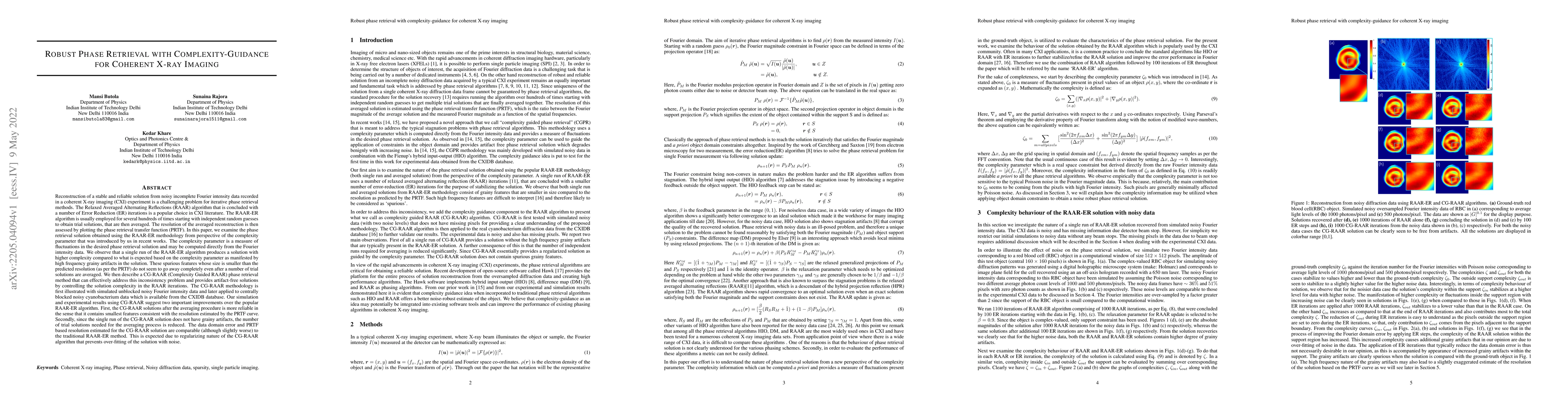 Thumbnail for Robust phase retrieval with complexity-guidance for coherent X-ray
  imaging