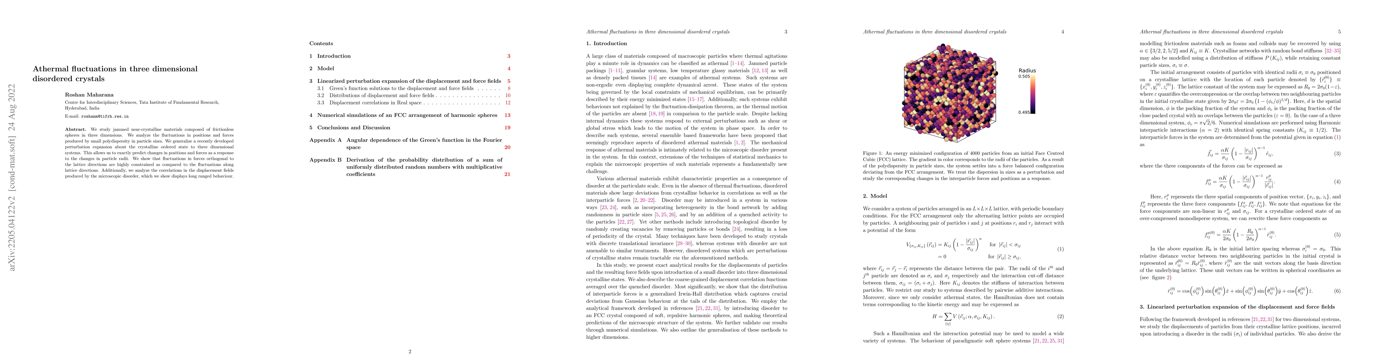 Thumbnail for Athermal fluctuations in three dimensional disordered crystals
