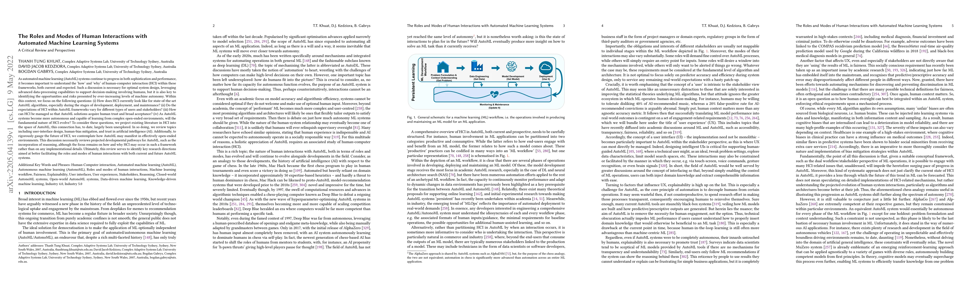 Thumbnail for The Roles and Modes of Human Interactions with Automated Machine
  Learning Systems