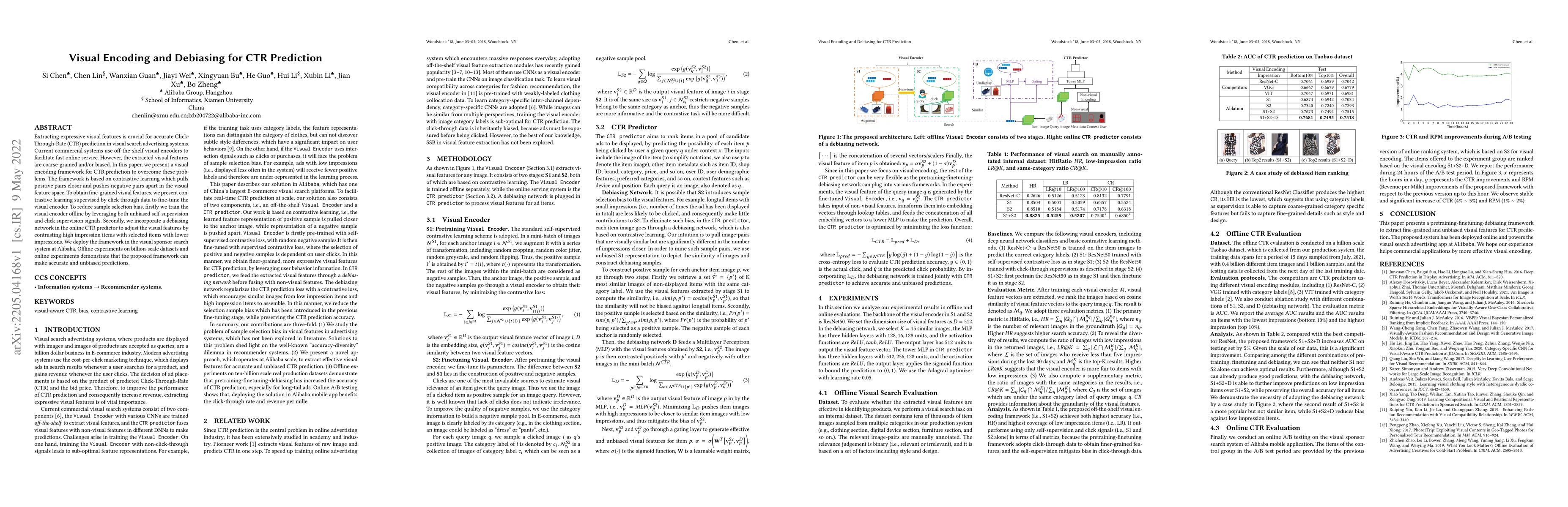 Thumbnail for Visual Encoding and Debiasing for CTR Prediction