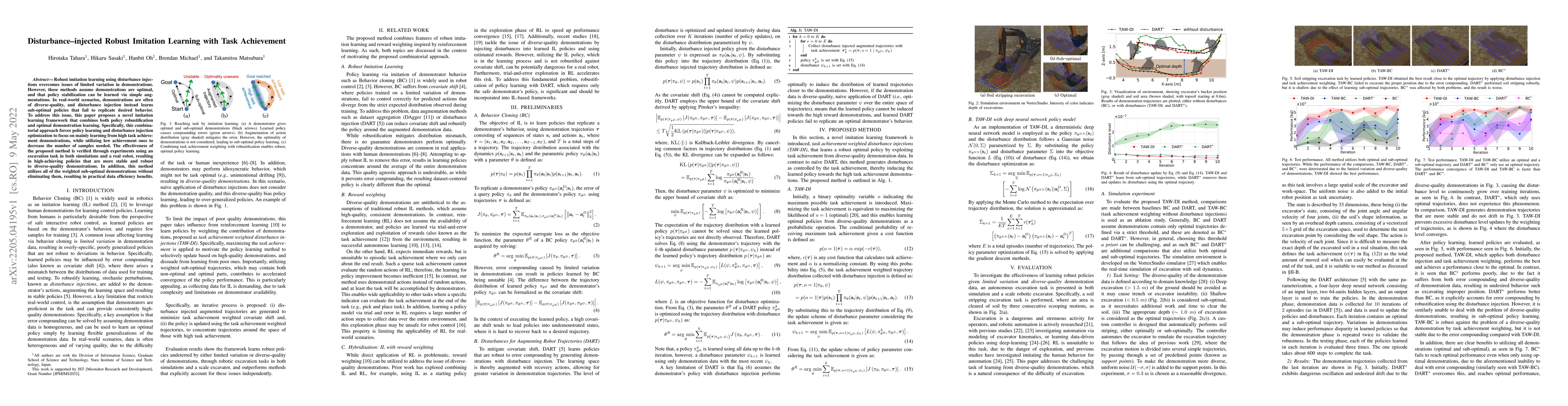 Thumbnail for Disturbance-Injected Robust Imitation Learning with Task Achievement