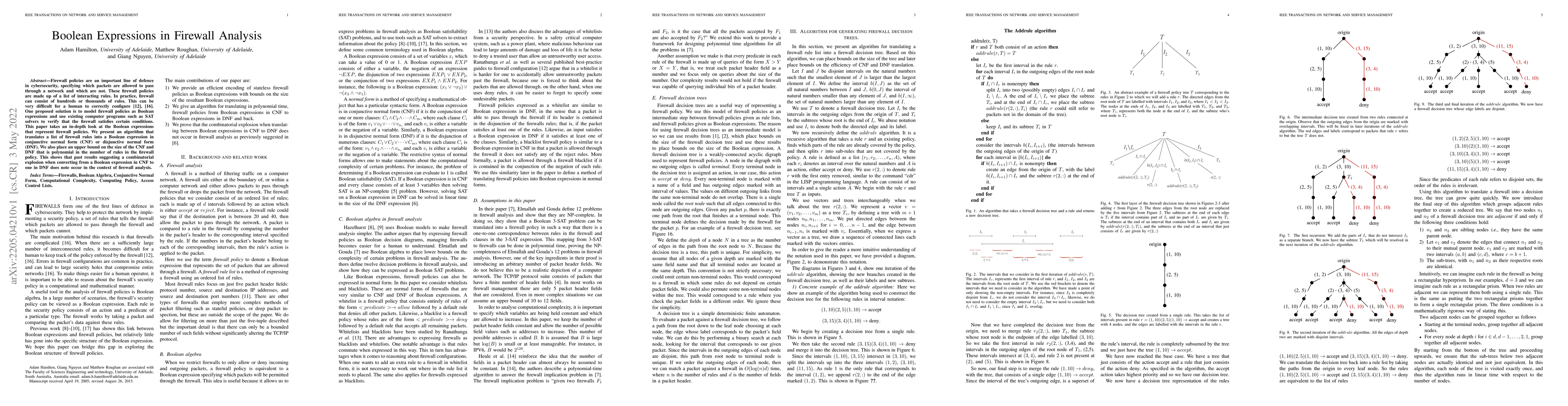 Thumbnail for Boolean Expressions in Firewall Analysis