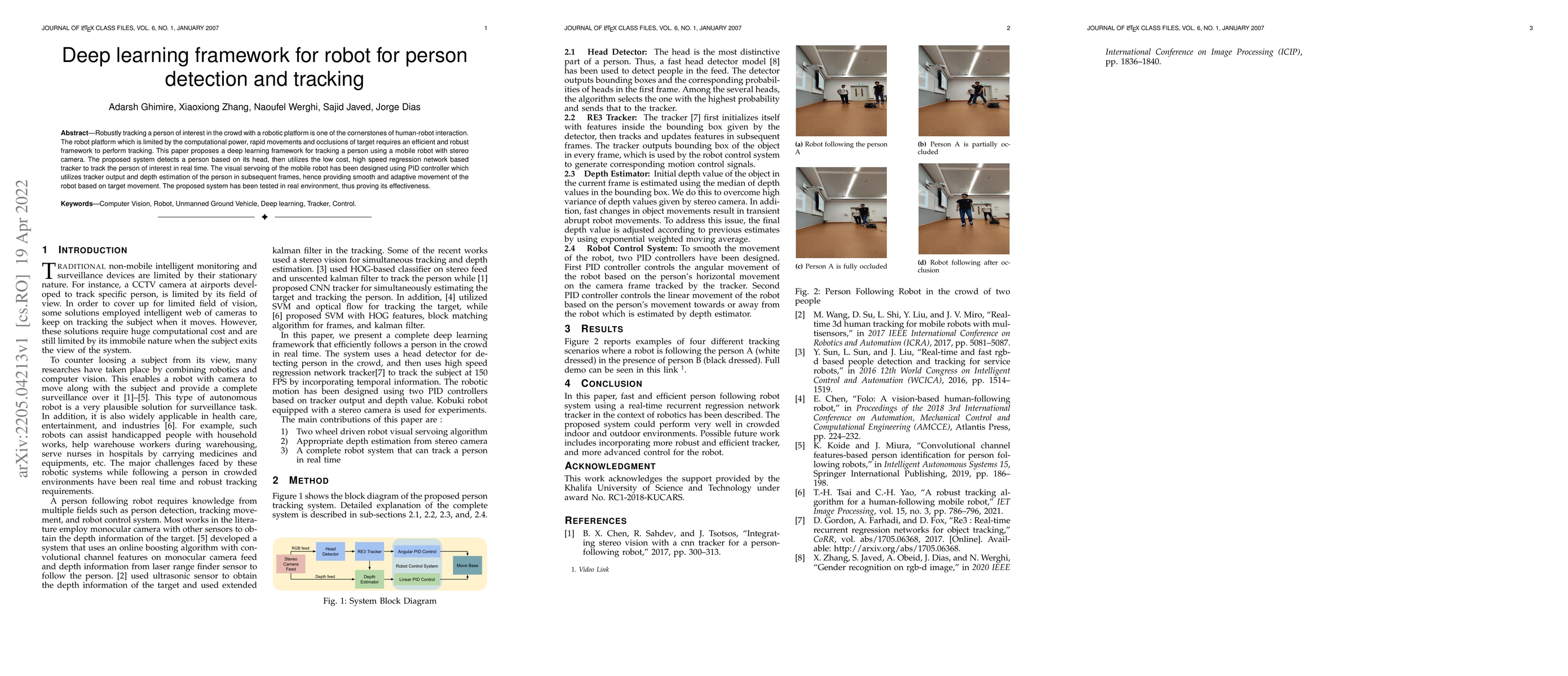 Thumbnail for Deep learning framework for robot for person detection and tracking