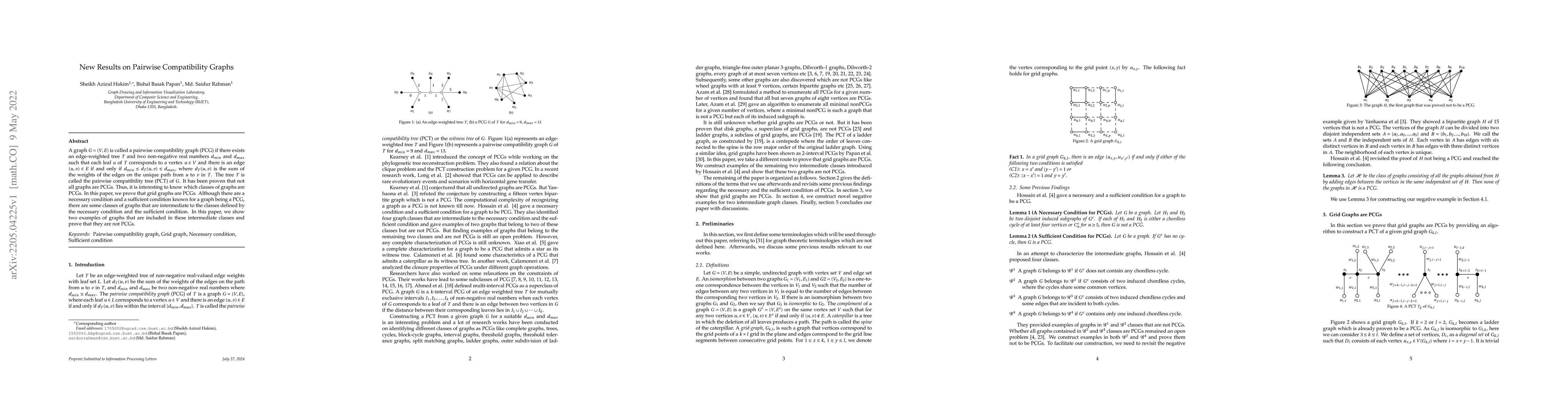 Thumbnail for New Results on Pairwise Compatibility Graphs