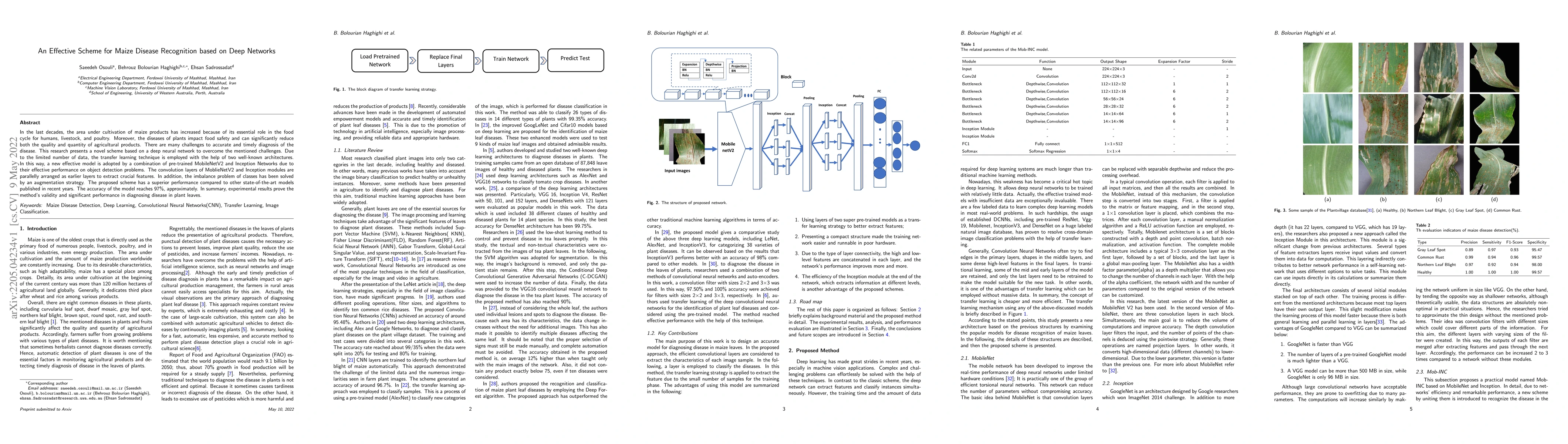 Thumbnail for An Effective Scheme for Maize Disease Recognition based on Deep Networks