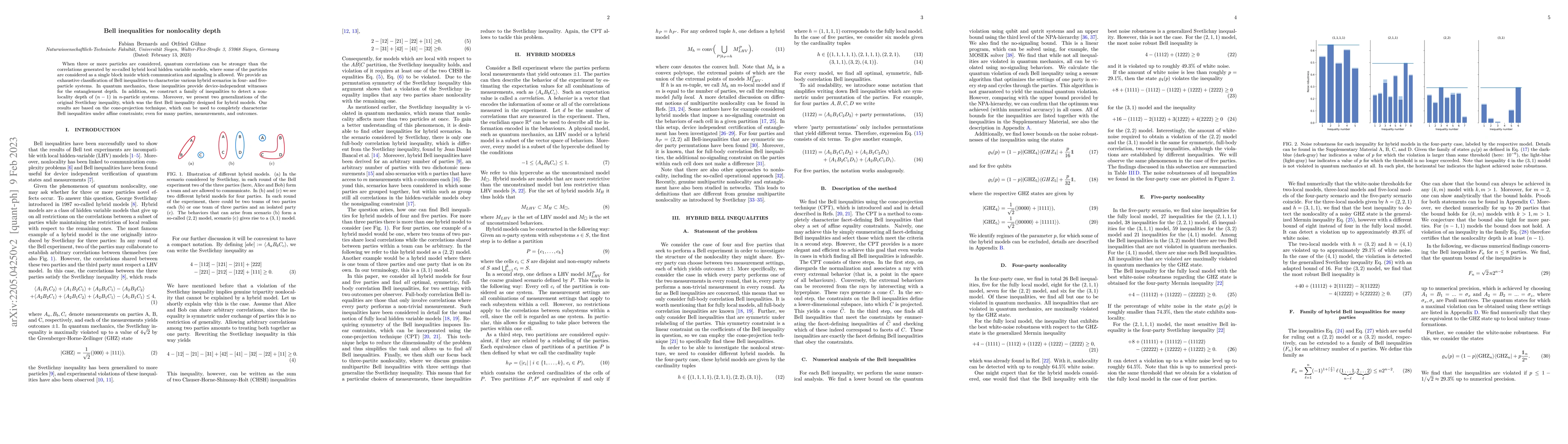 Thumbnail for Bell inequalities for nonlocality depth