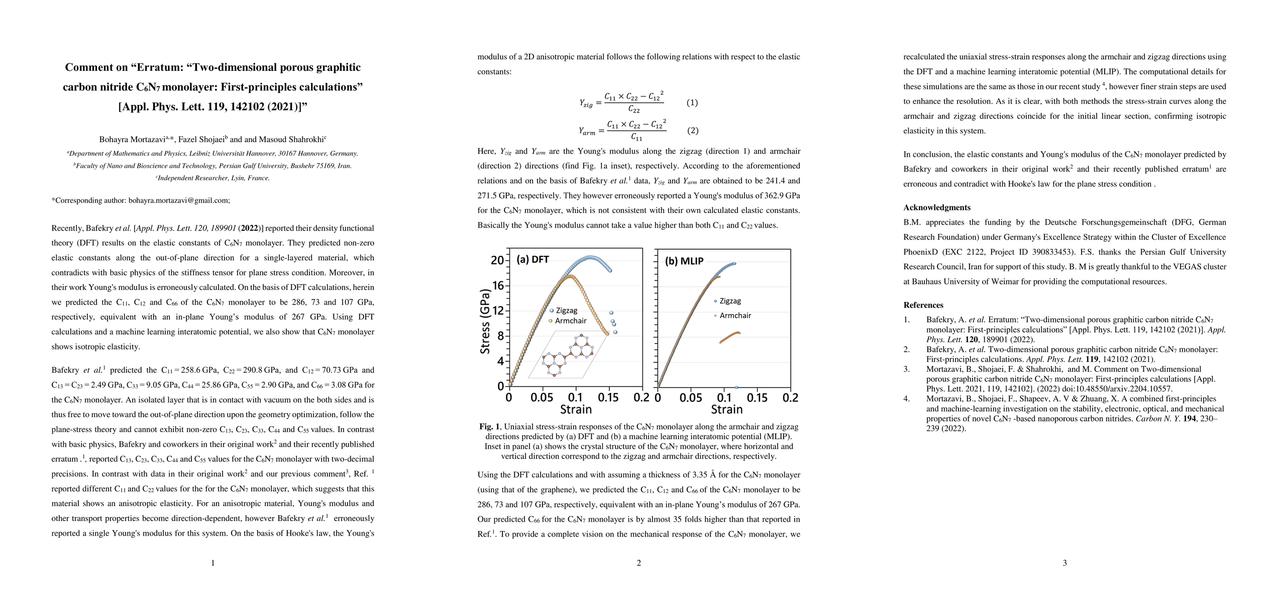 Thumbnail for Comment on 'Erratum: 'Two-dimensional porous graphitic carbon nitride
  C6N7 monolayer: First-principles calculations' [Appl. Phys. Lett. 119, 142102
  (2021)]'