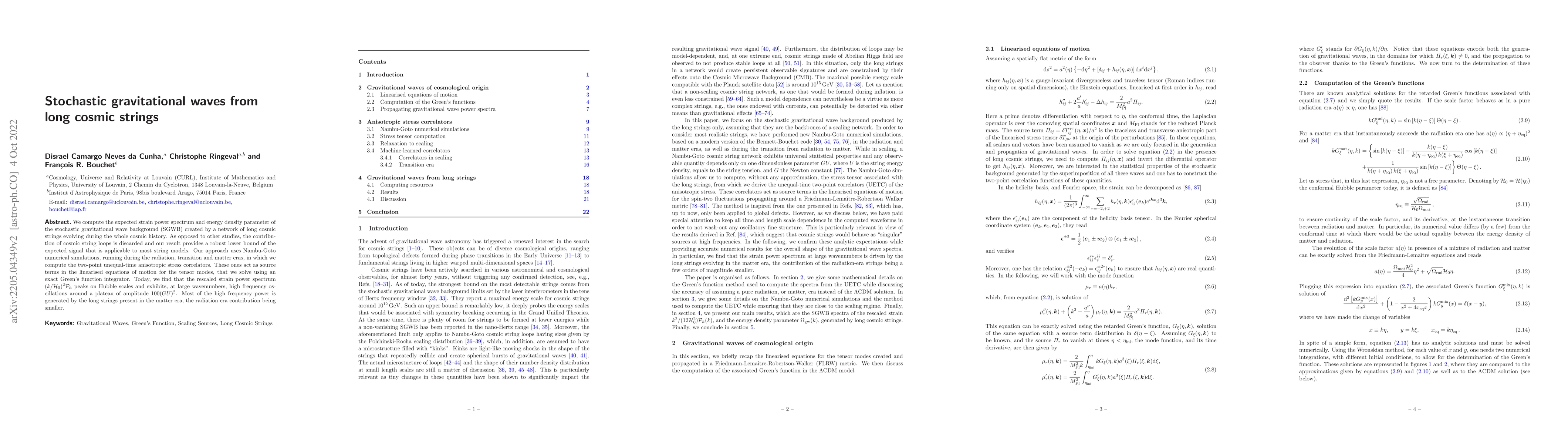 Thumbnail for Stochastic gravitational waves from long cosmic strings
