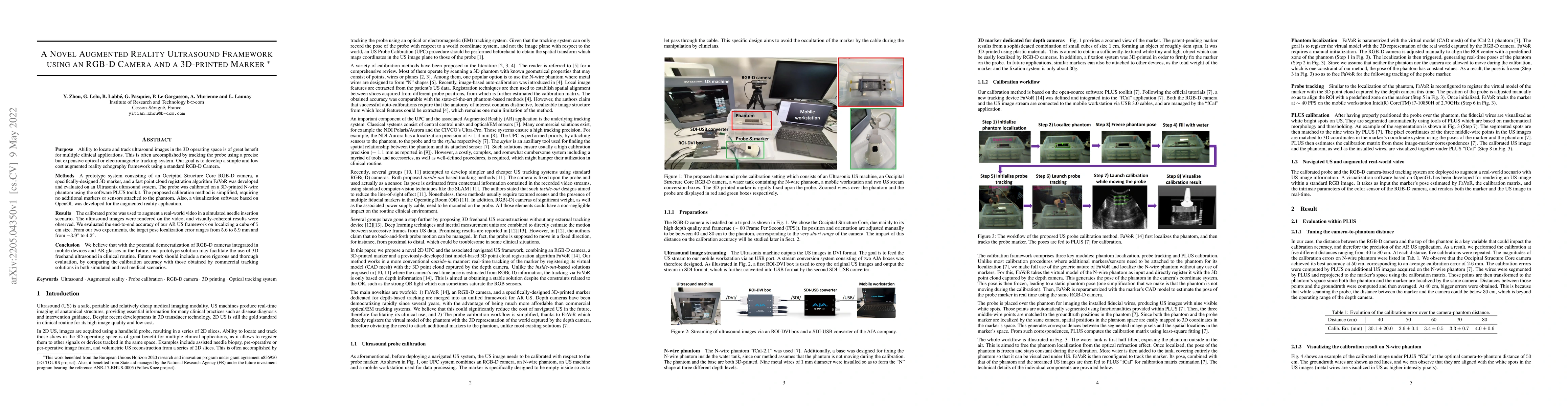 Thumbnail for A Novel Augmented Reality Ultrasound Framework Using an RGB-D Camera and
  a 3D-printed Marker