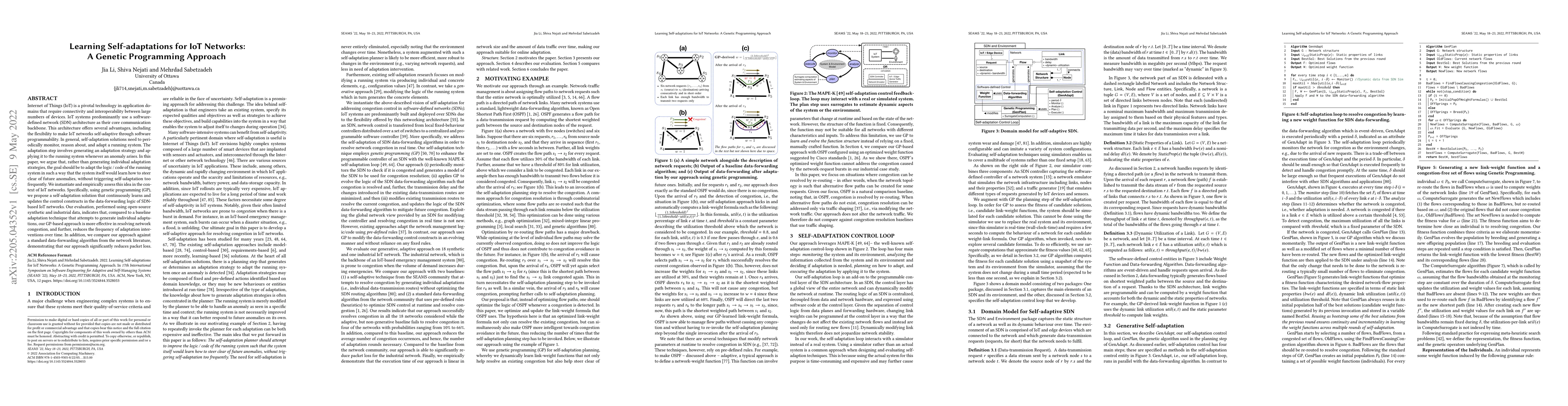 Thumbnail for Learning Self-adaptations for IoT Networks: A Genetic Programming
  Approach