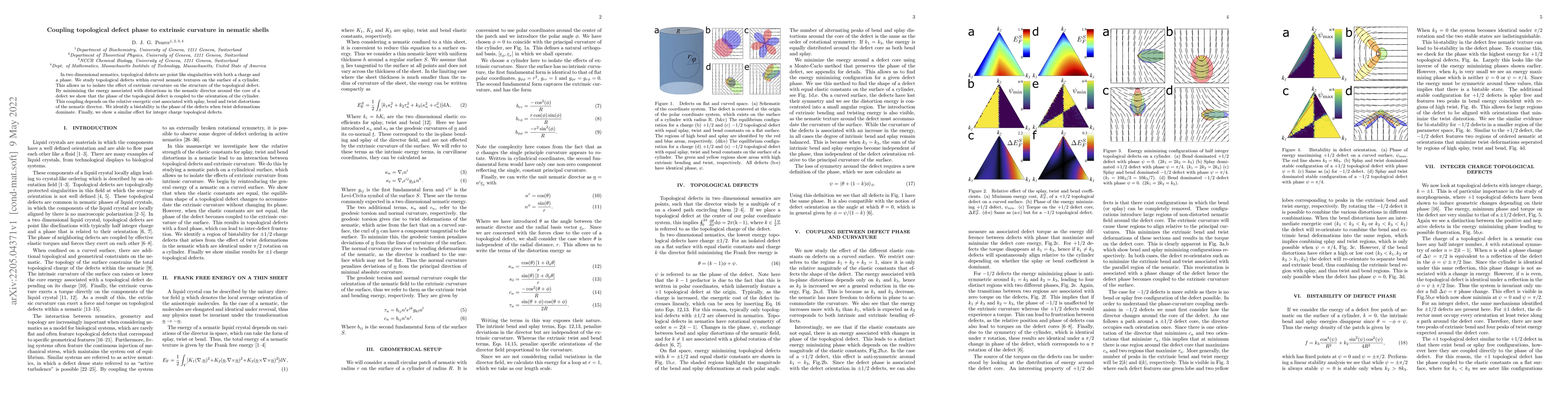 Thumbnail for Coupling topological defect phase to extrinsic curvature in nematic
  shells