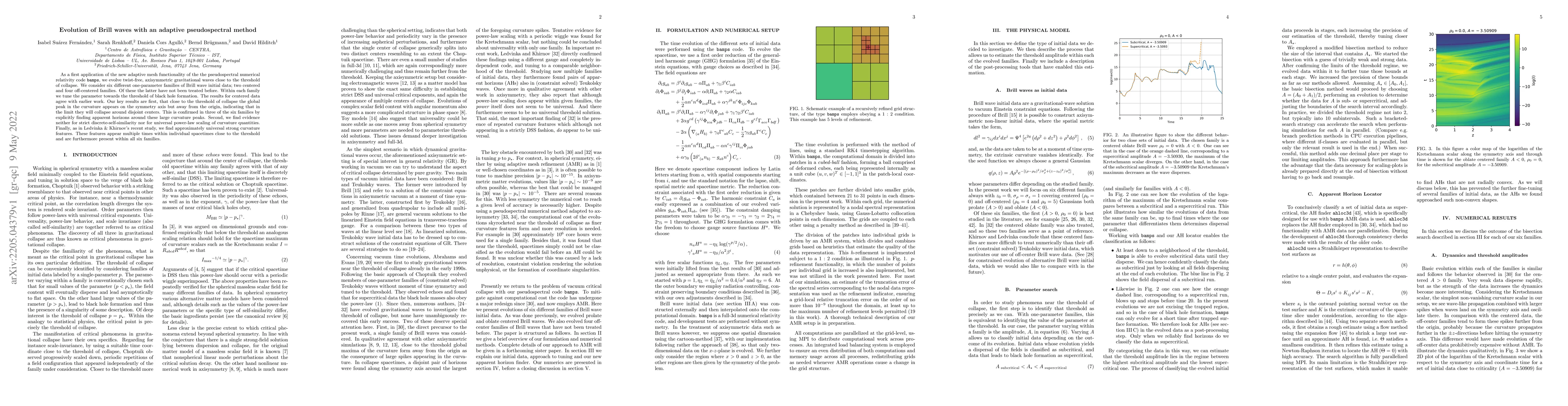 Thumbnail for Evolution of Brill waves with an adaptive pseudospectral method