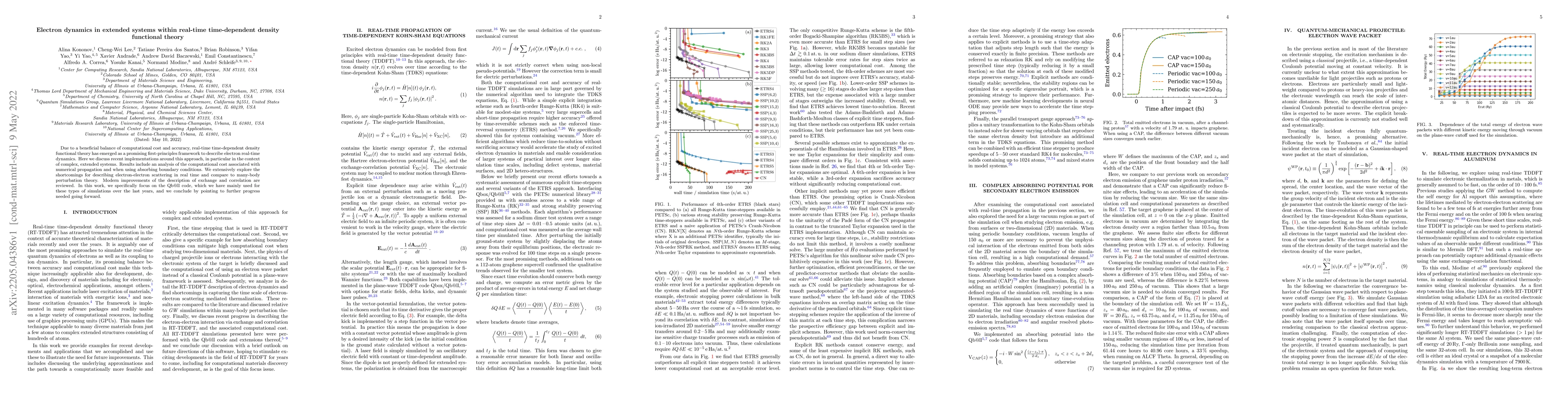 Thumbnail for Electron dynamics in extended systems within real-time time-dependent
  density functional theory