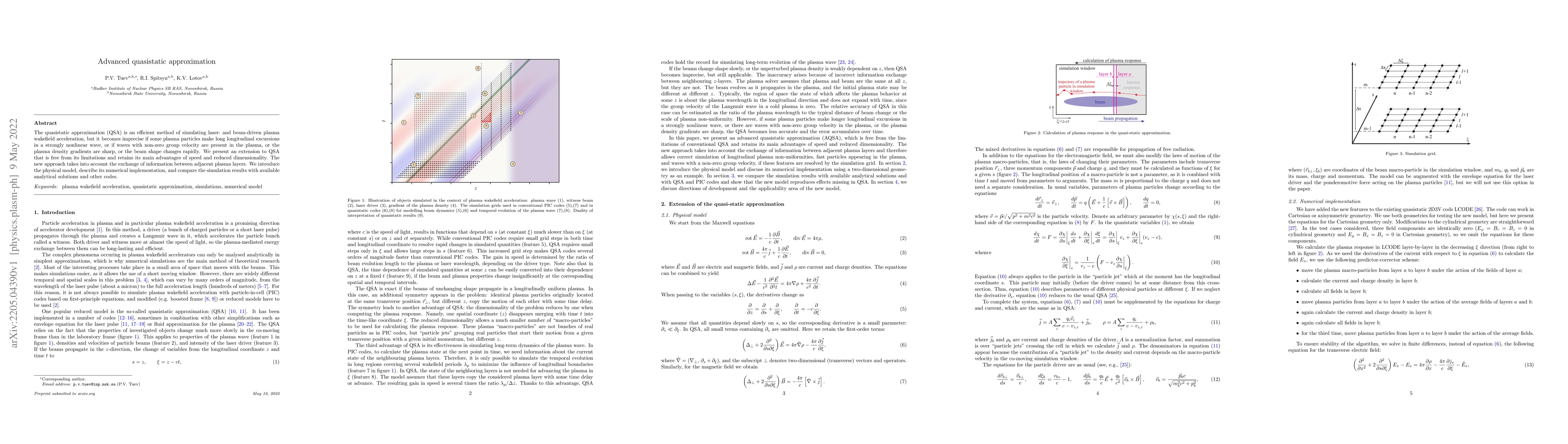 Thumbnail for Advanced quasistatic approximation