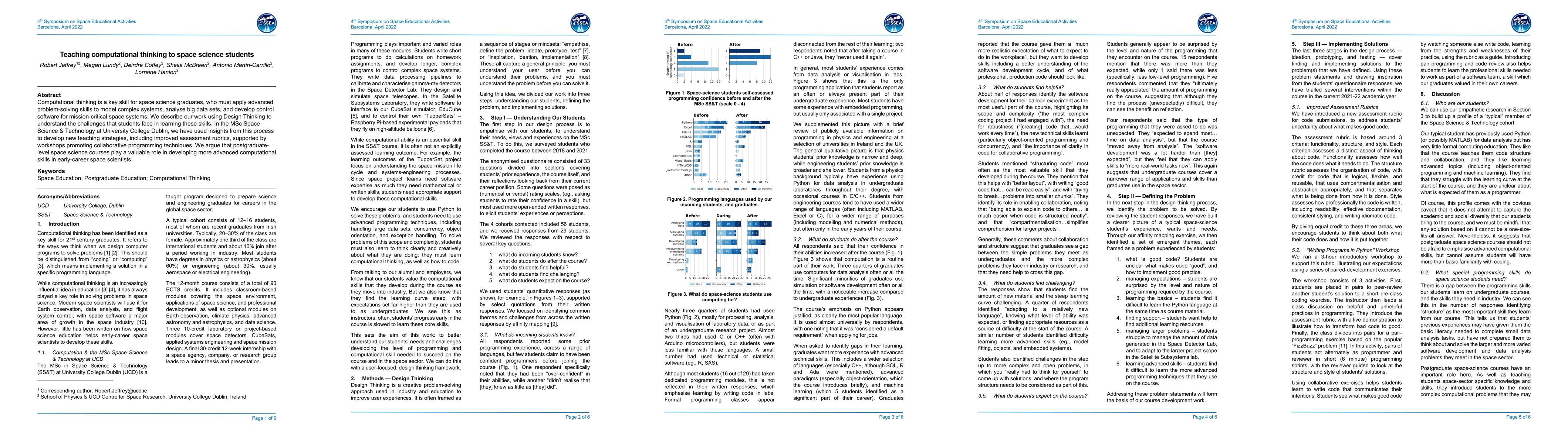 Thumbnail for Teaching computational thinking to space science students